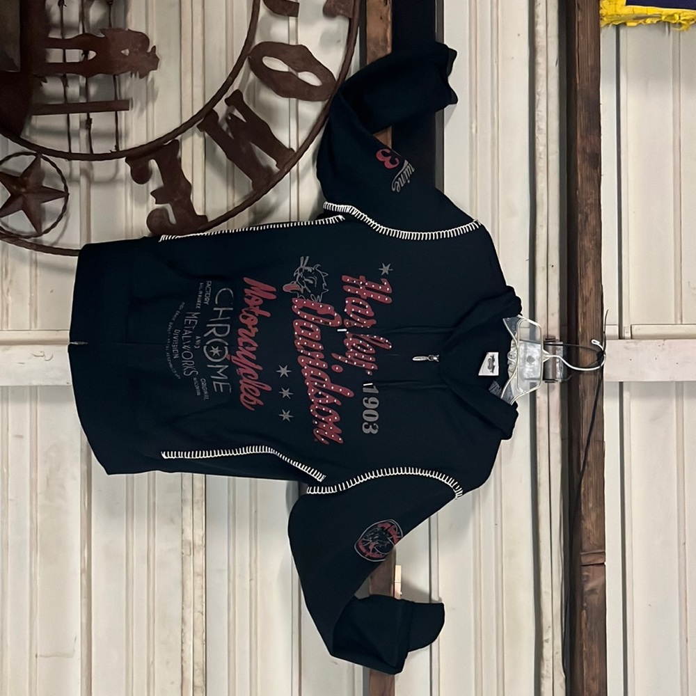 Harley Davison extra large zip up hoodie